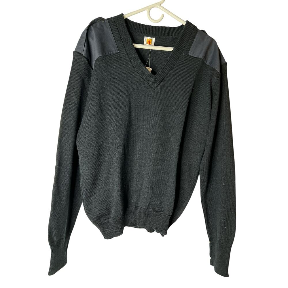 NWT Vintage A+ Men's Commando Military School Knit Uniform Sweater Size XL